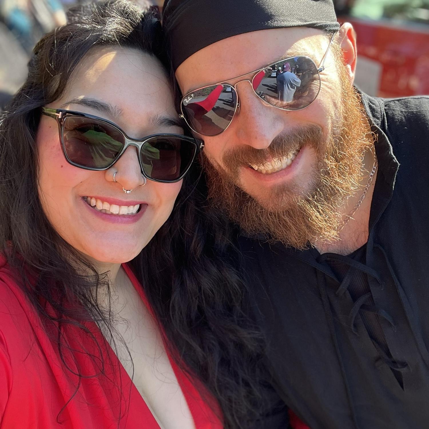 Our first couple's costume: Princess Buttercup and the Dread Pirate Roberts - King Richard's Faire October 2022