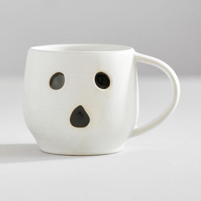 Ghost Shaped Stoneware Mugs, Set of 4