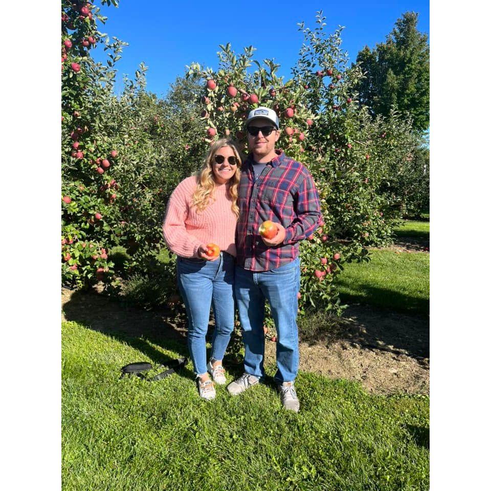 Apple picking in New Hampshire! This was Haley;s first time meeting Cassandra (Nicks sister), Chris (Nicks brother in-law) and little Leland as well!