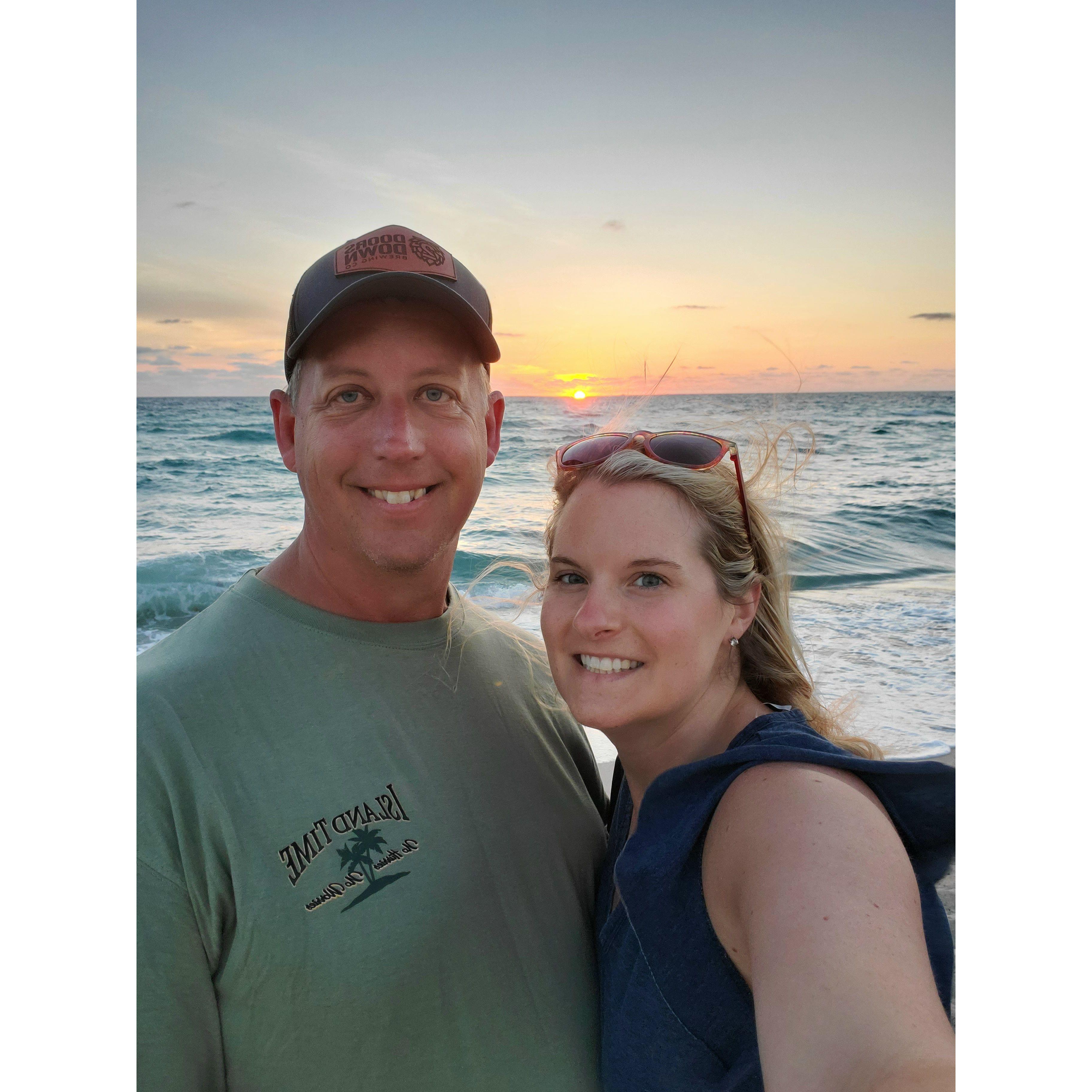 April 2021 · Same trip but in Miami on South Beach right outside of our hotel during the sunrise.