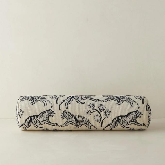 Tiger Jacquard Bolster Pillow by Sarah Sherman Samuel