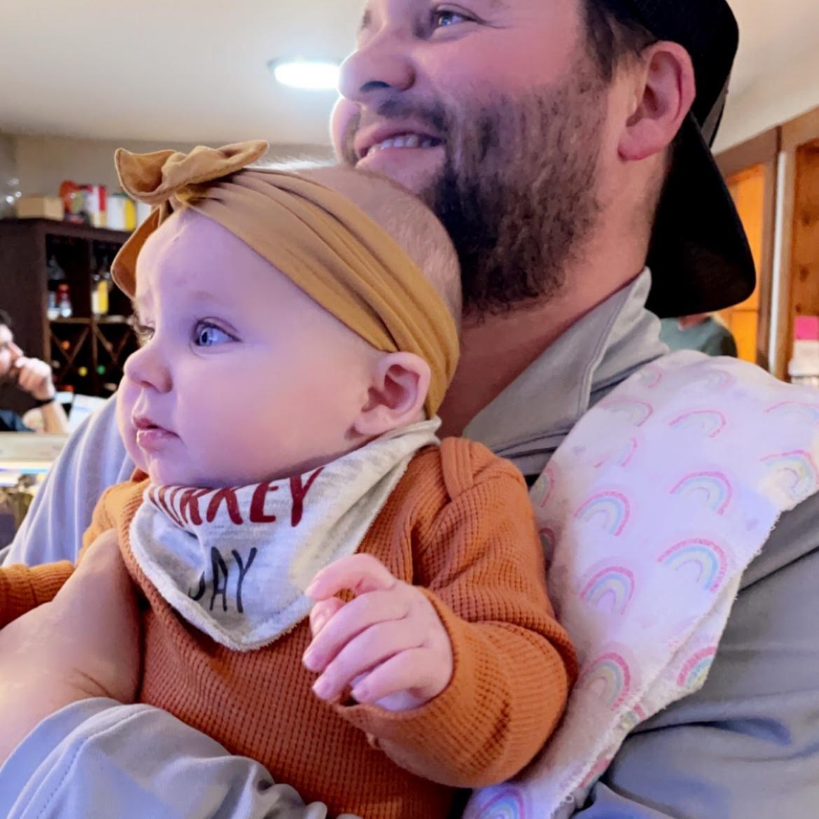 Family Thanksgiving featuring Uncle Chris and baby niece Addison.