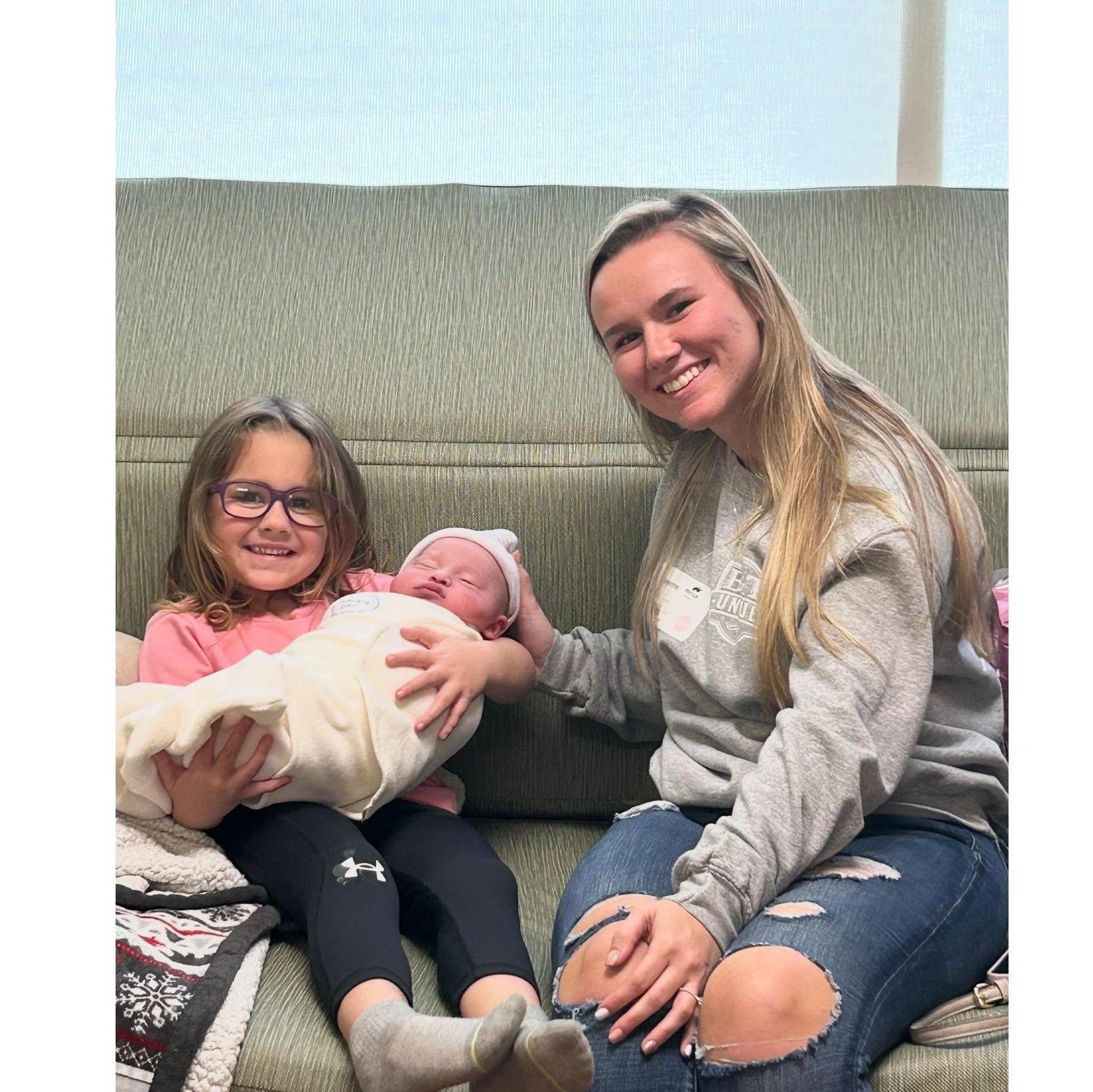 Sharing her New Brother with Chey!