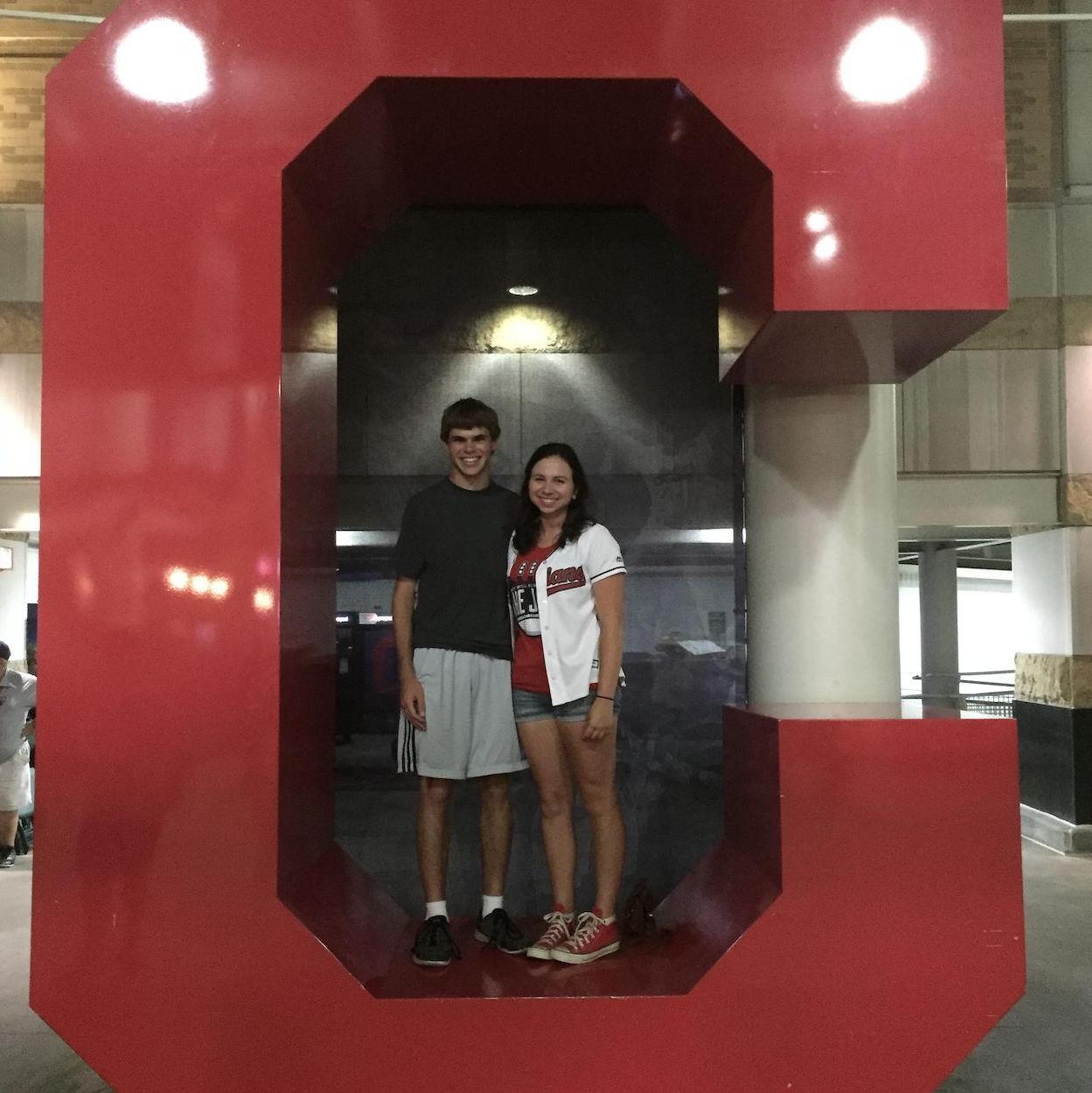 So how many Guard (Tribe?) games have you two been to, exactly? Good question. More than 12, including one in Cincinnati. This is the first one we went to together in 2016.