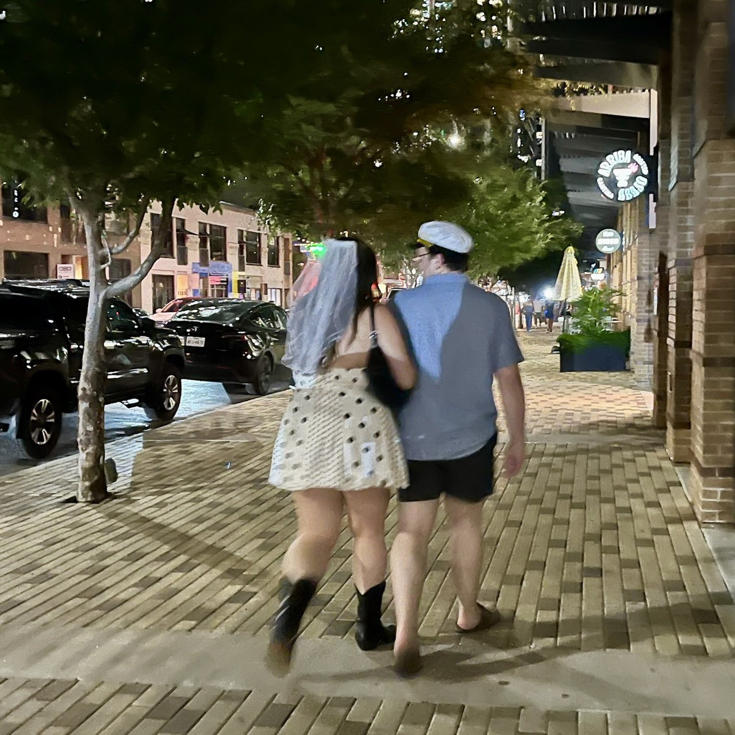 We celebrated our Bachelor and Bachelorette parties in different parts of Austin. But this picture was taken on the night our two groups met up and partied together.