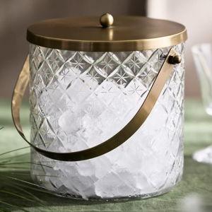 Starry Etched Glass Ice Bucket