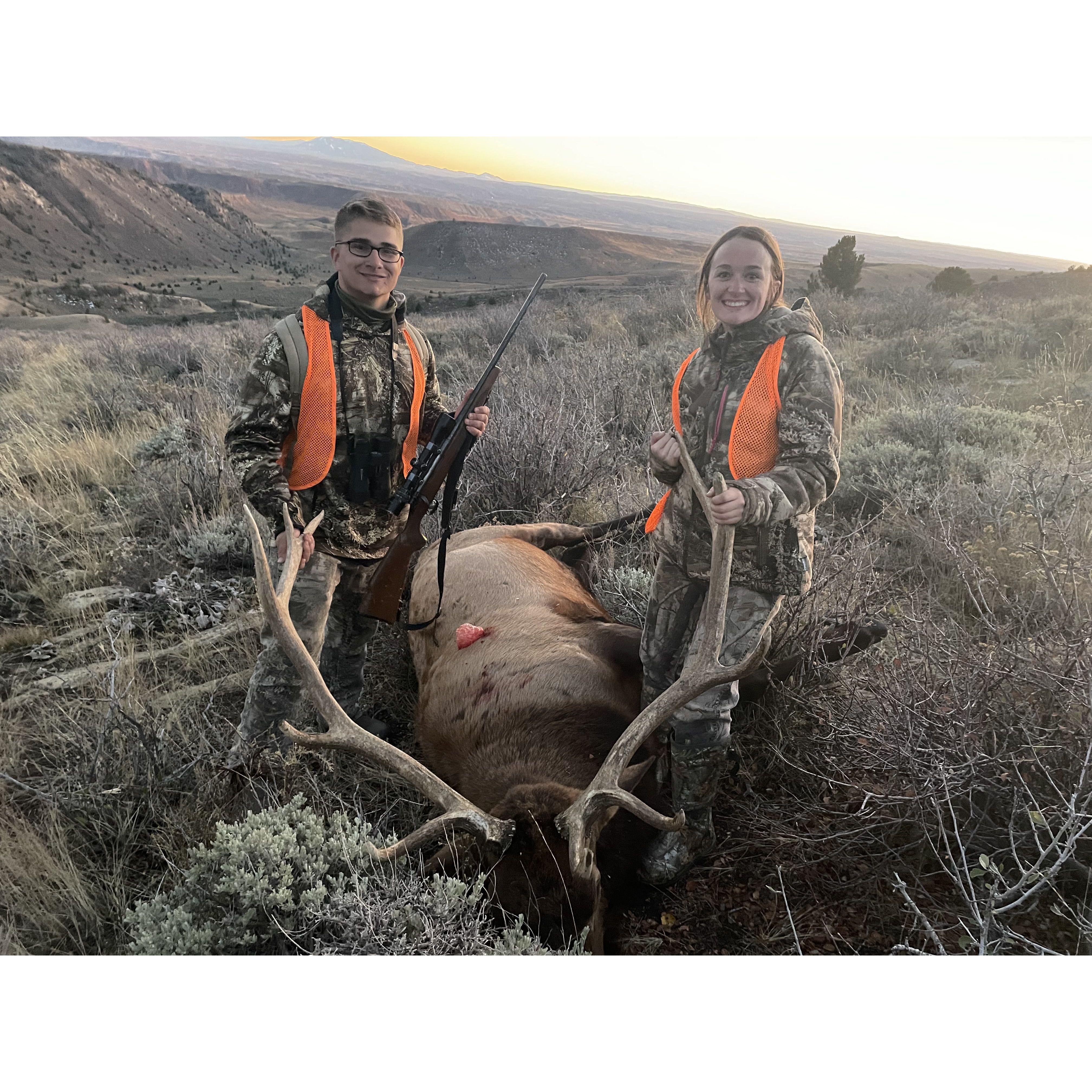 After a long trip we finally got my elk! Malachi spotted it and it was quite the effort to carry it out.