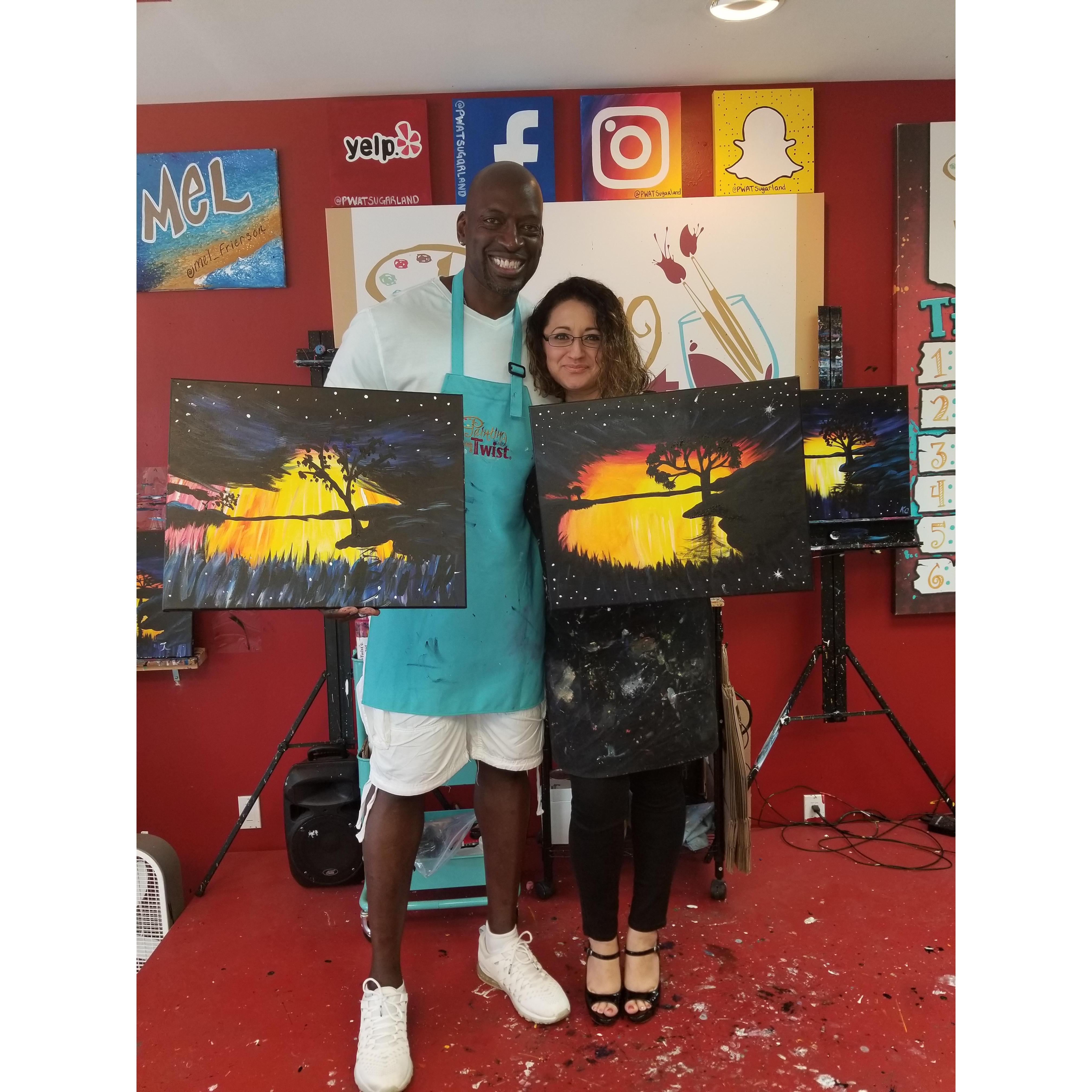 Painting with a twist fun date 🤗🥂