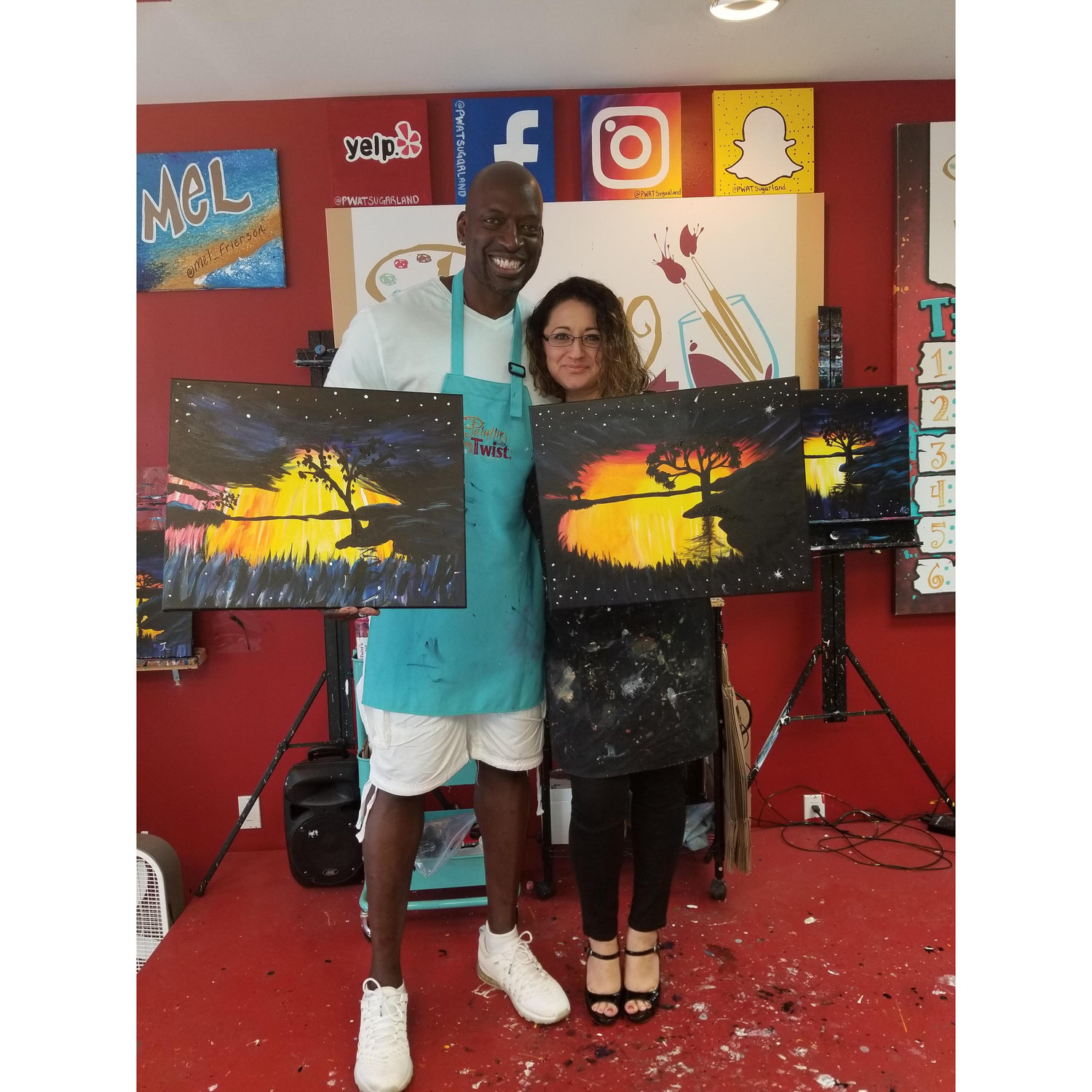 Painting with a twist fun date 🤗🥂