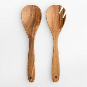 Tondo Acacia Servers, Set of 2 + Reviews | Crate & Barrel