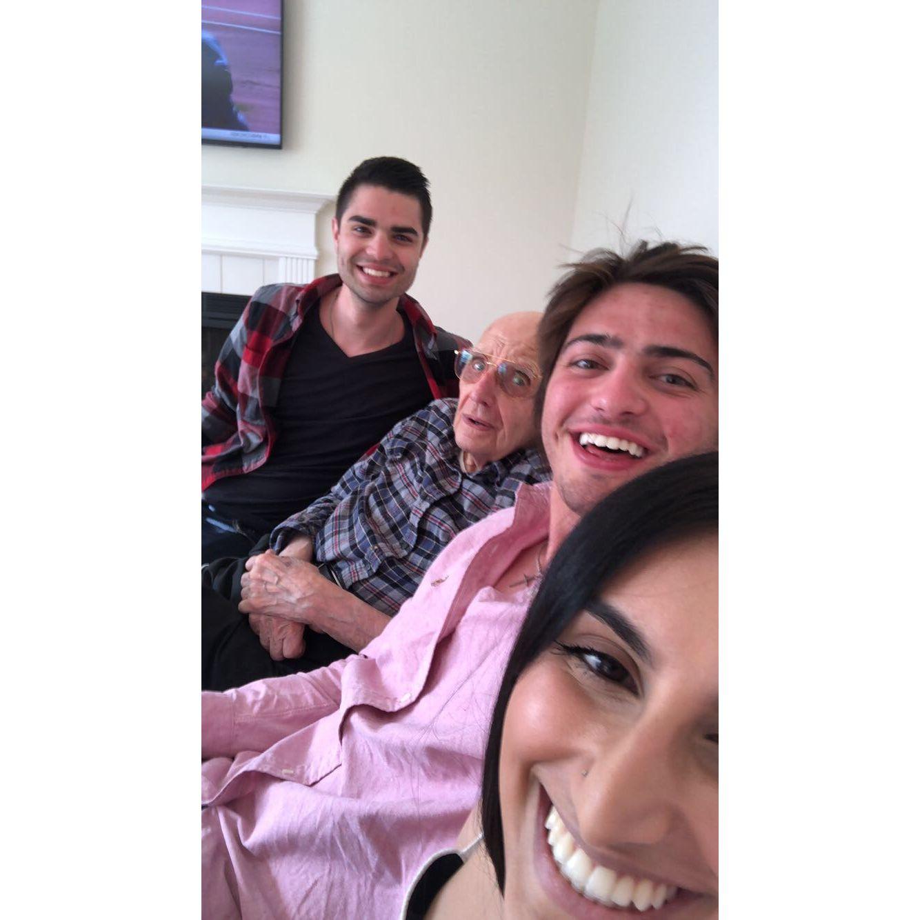 Easter with cousin Rob & Grandpa Prazak