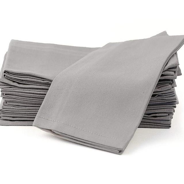 AMOUR INFINI Cotton Napkins | 12 Pack | 18 x 18 Inch | 100% Ring Spun Premium Cotton | Perfect for Restaurants, Events and Dinner Napkins | Highly Absorbent Cloth Napkins | Grey