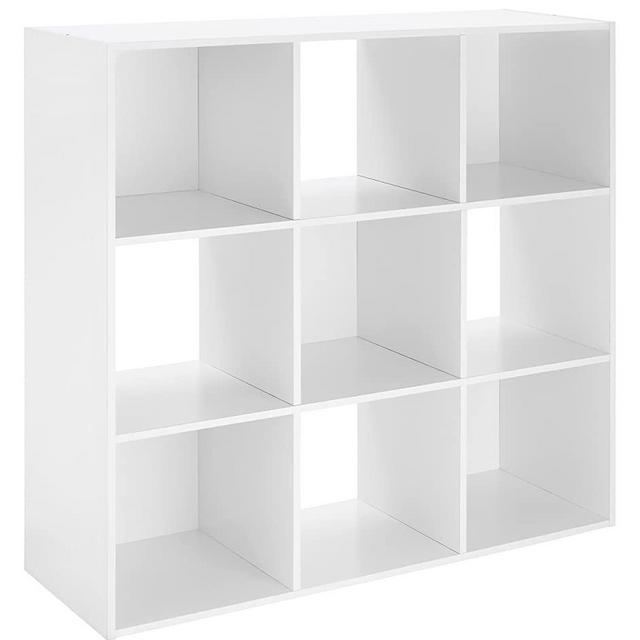 Whitmor 9 Wood Storage White Cube Organizer