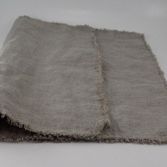 Natural dye free Linen Placemat, Fringed Table Mat, Set of 4