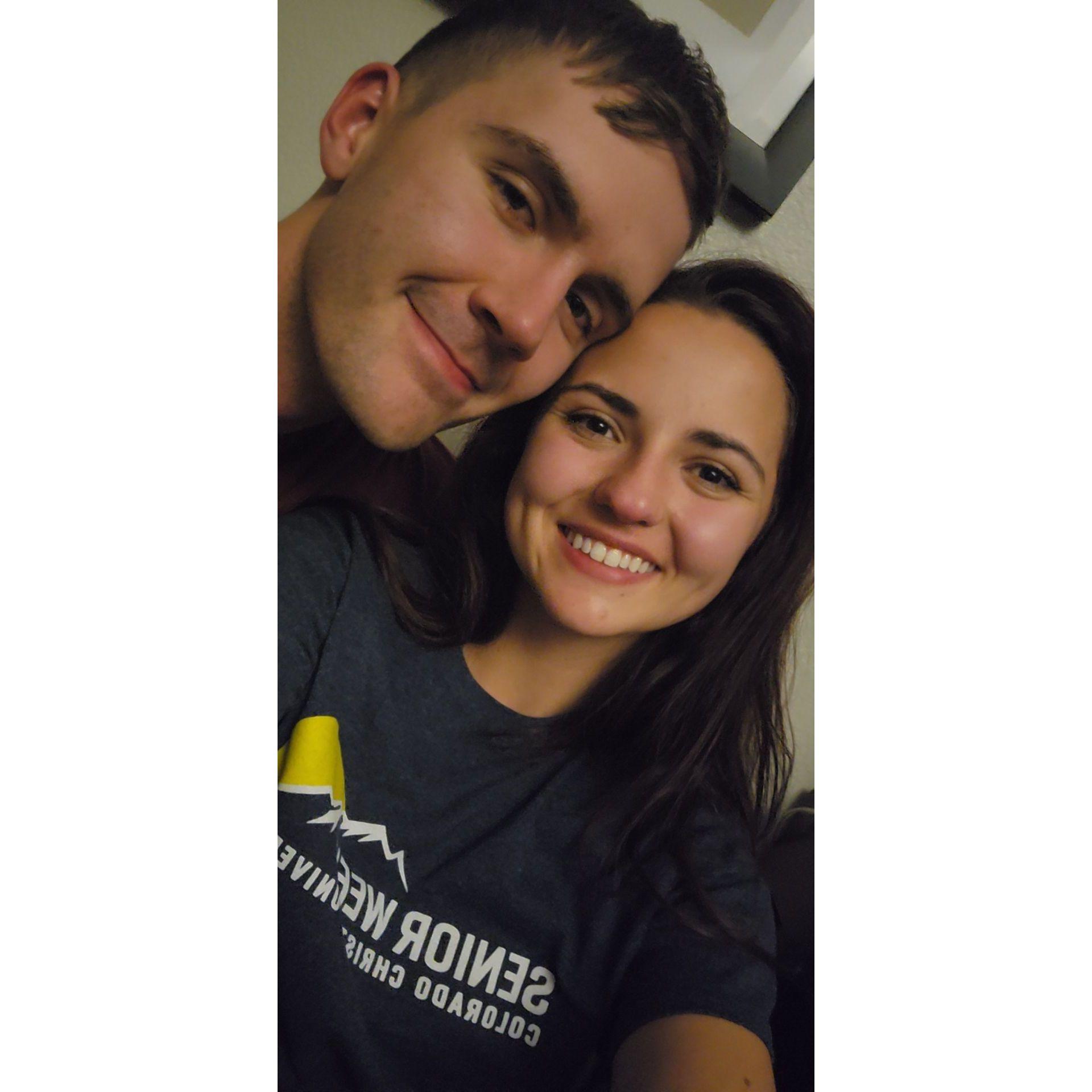 A silly selfie during our first trip seeing each other in 2 years since dating