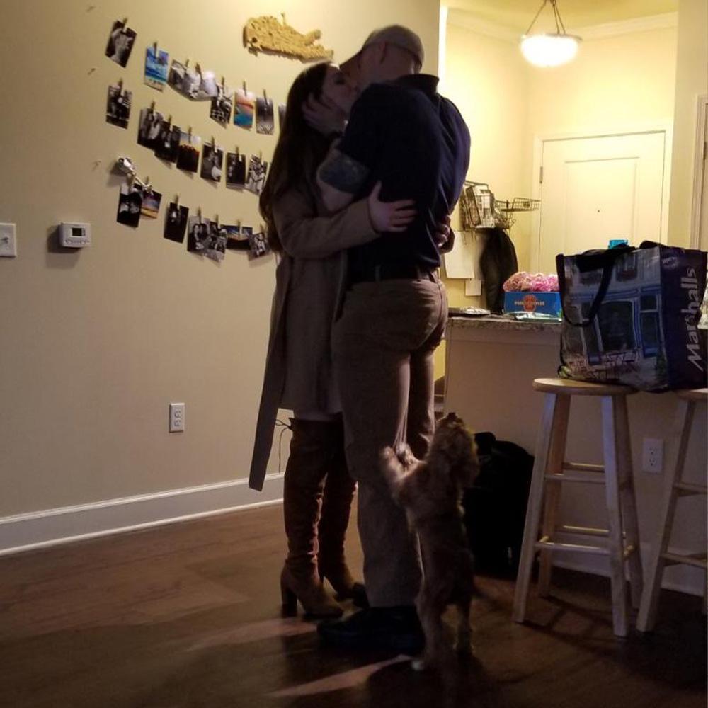 The first night in our first apartment together (February 2019)