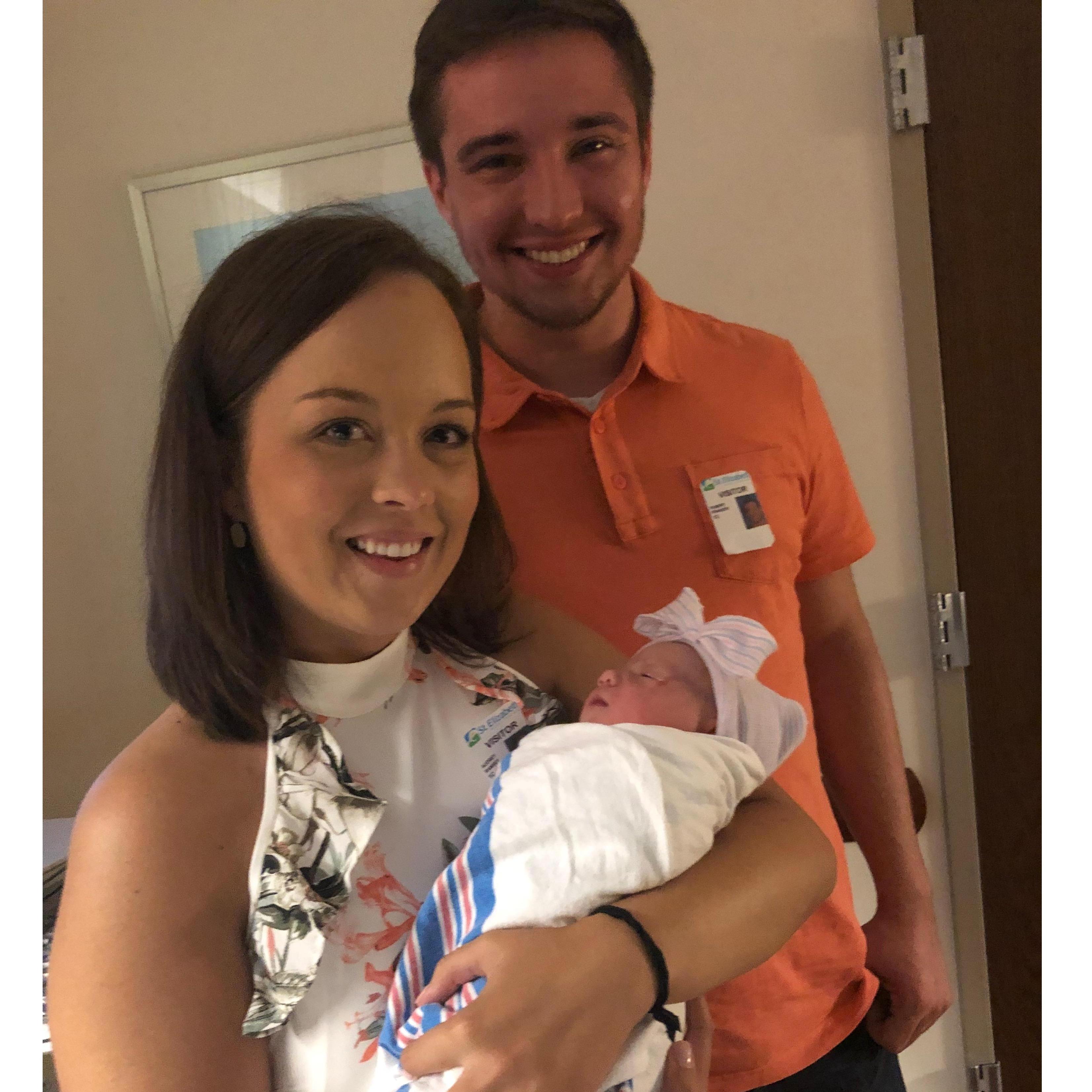 Meeting our niece for the first time