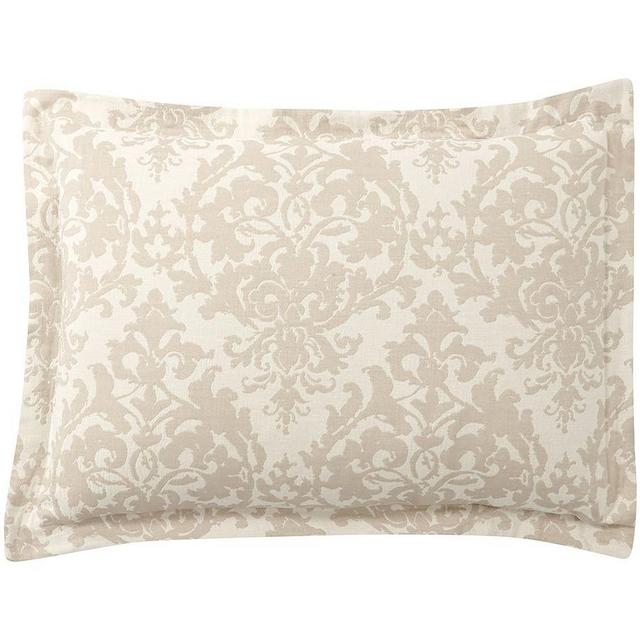 Jacquard Medallion Cotton Blend Sham, Standard, Neutral