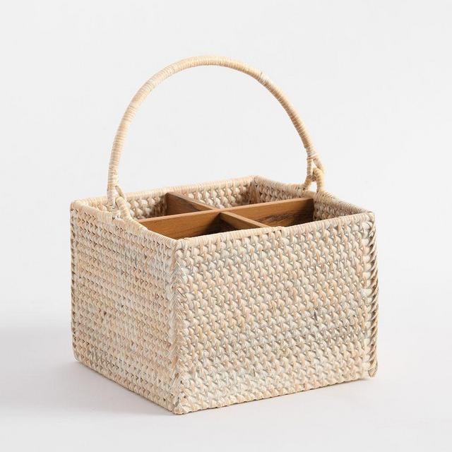 Tava Handwoven Rattan Utensil Holder
