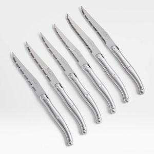 Laguiole Stainless Steel Steak Knives, Set of 6 | Crate & Barrel