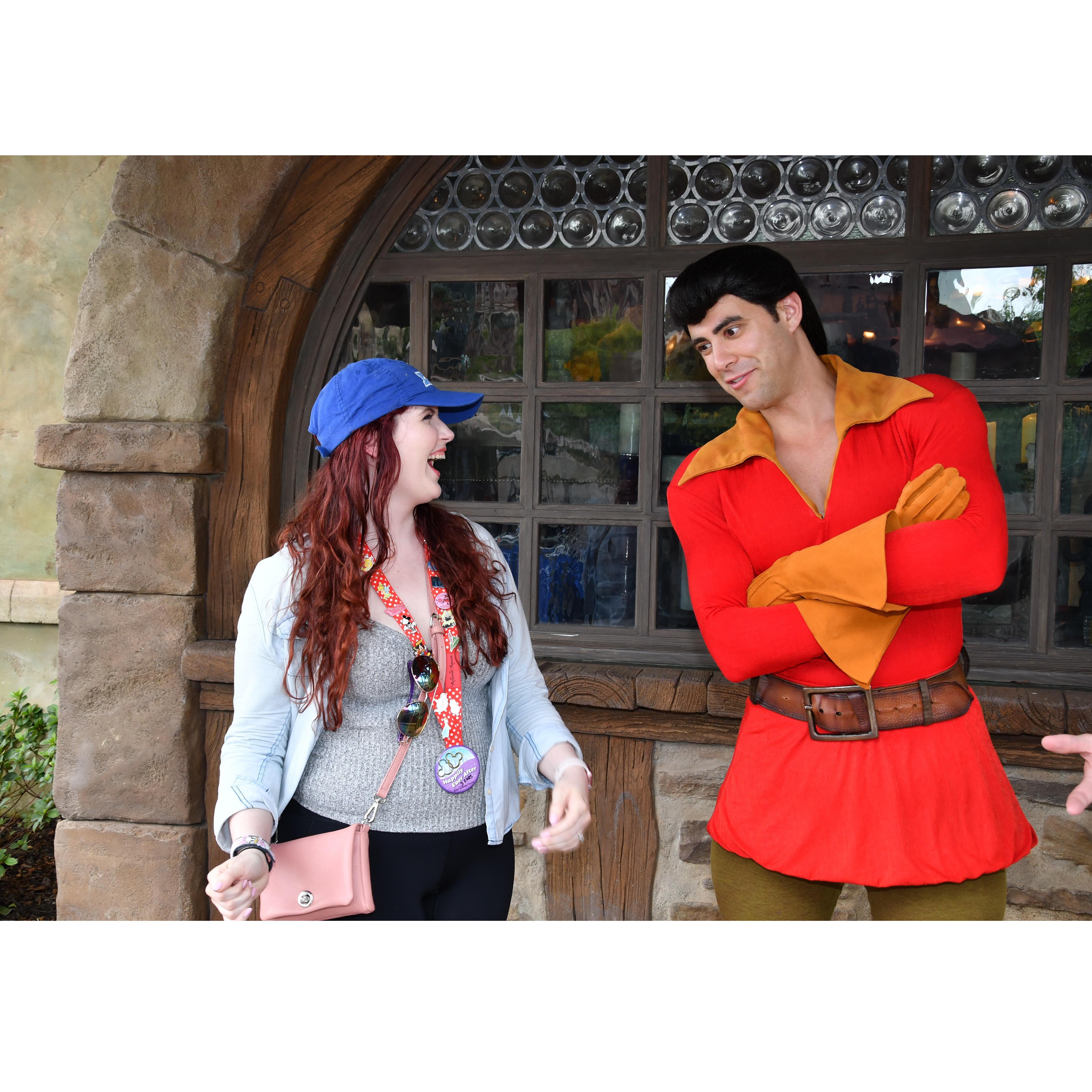 You better watch yourself Gaston or Justin will throw you off another tower.
(Magic Kingdom)