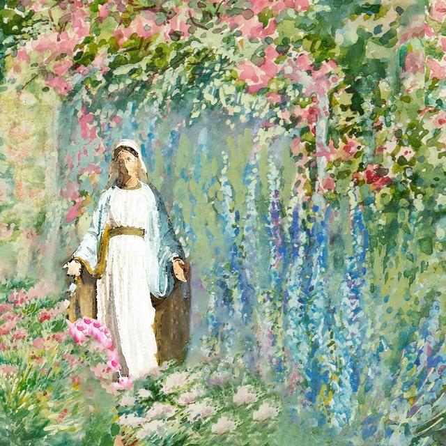 Our Lady of Grace Art, Catholic Art Prints, Blessed Mother Art, Virgin Mary Art, Modern Catholic Art, Religious Art Catholic by June Jameson