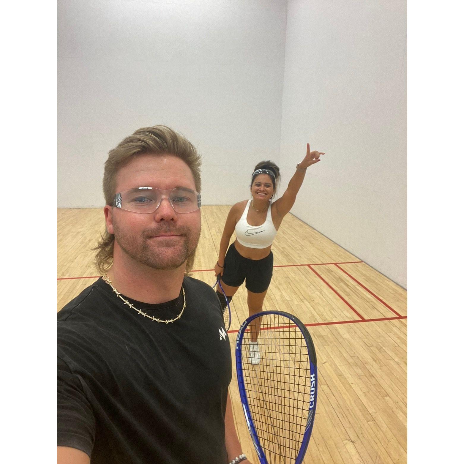 Ein beats me in racketball