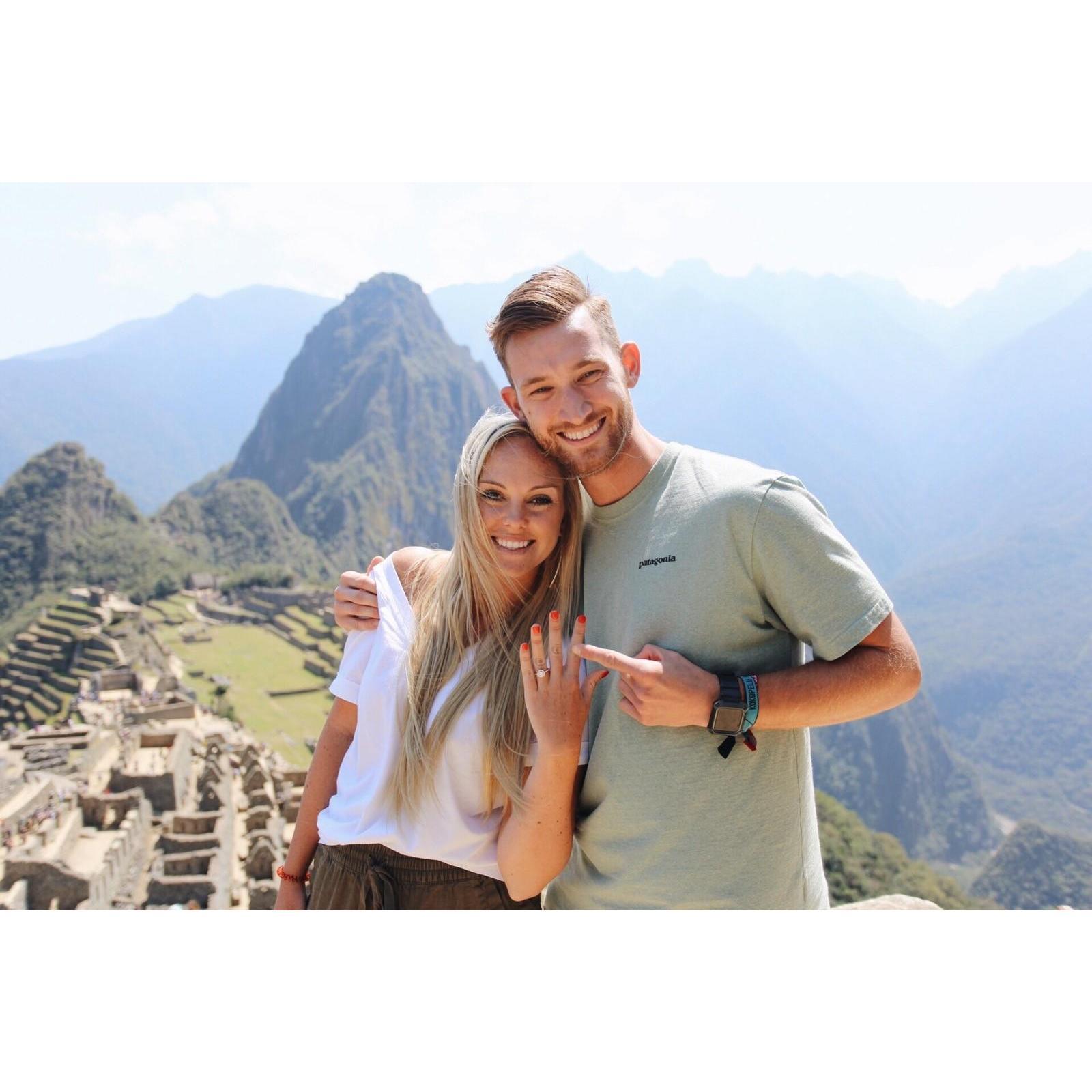Engaged on Machu Picchu!