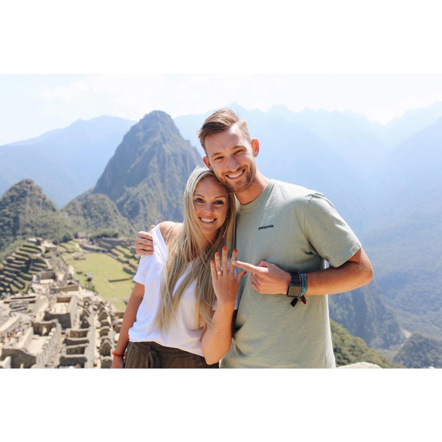 Engaged on Machu Picchu!