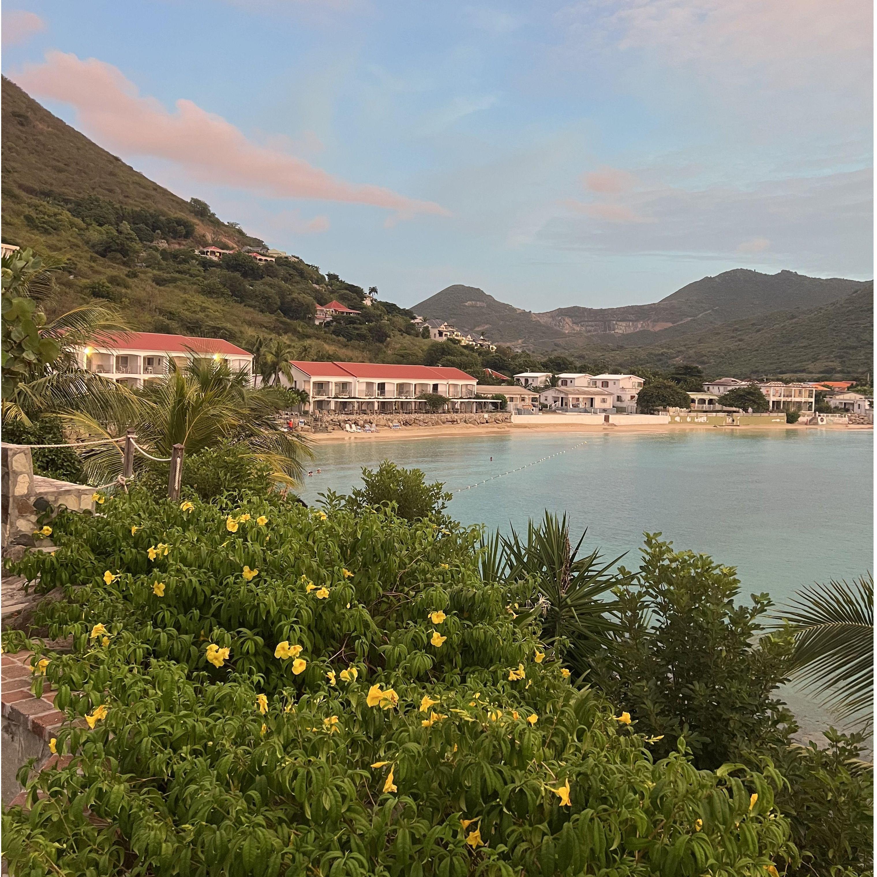 This photo was taken on Samantha and Andrews trip to Saint Martin! This is at the Grand Case beach club