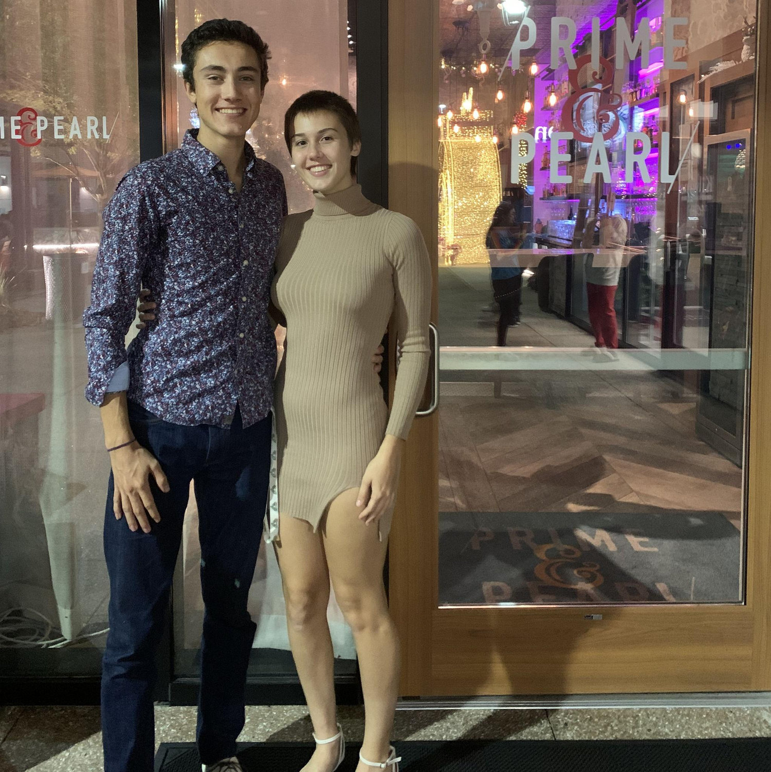 Our one year anniversary dinner.