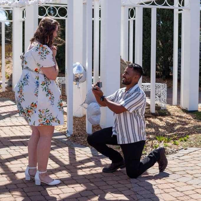 We got engaged in March.
