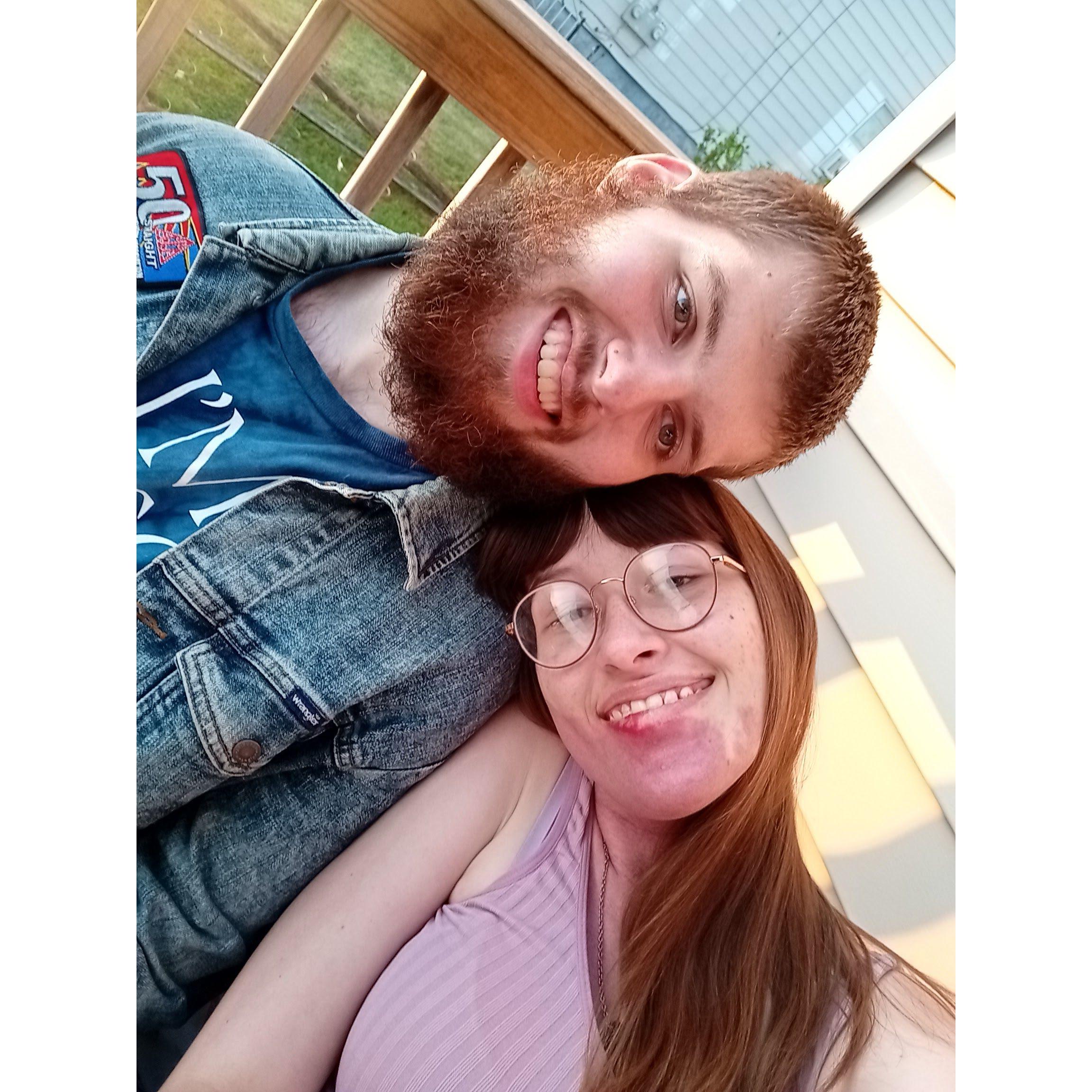 This pic was taken a few hours before Jacen popped the question.