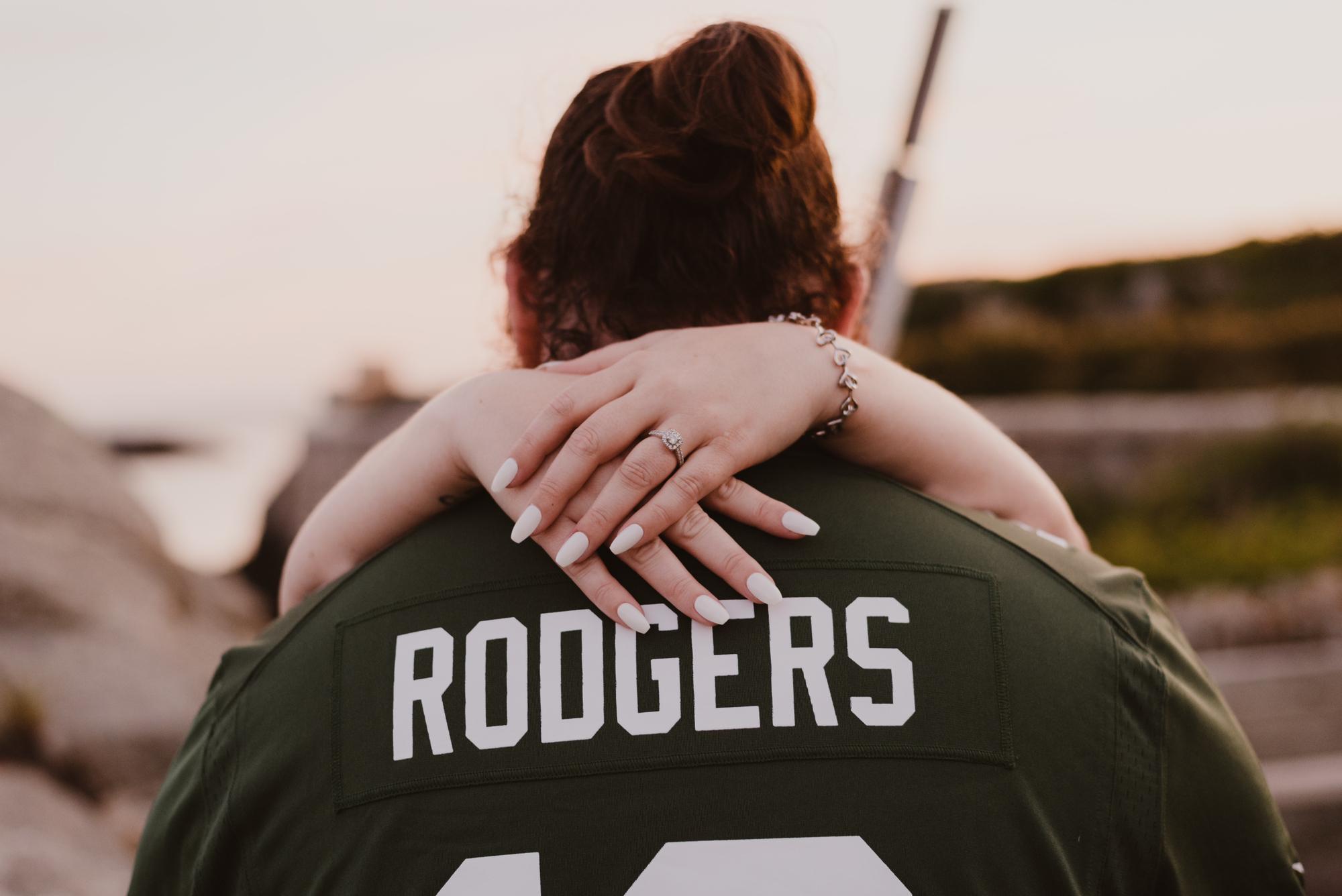 Engagement photo in Newport.