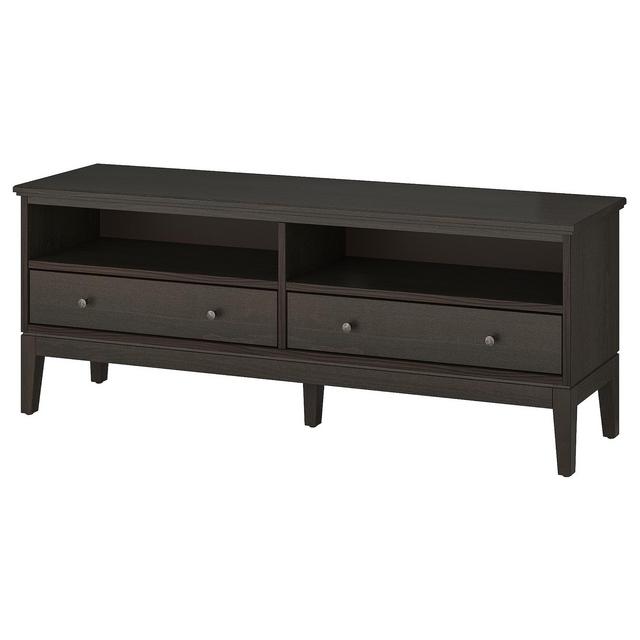 IDANÄS TV unit, dark brown stained, 63 3/4x15 3/4x24 3/4 "