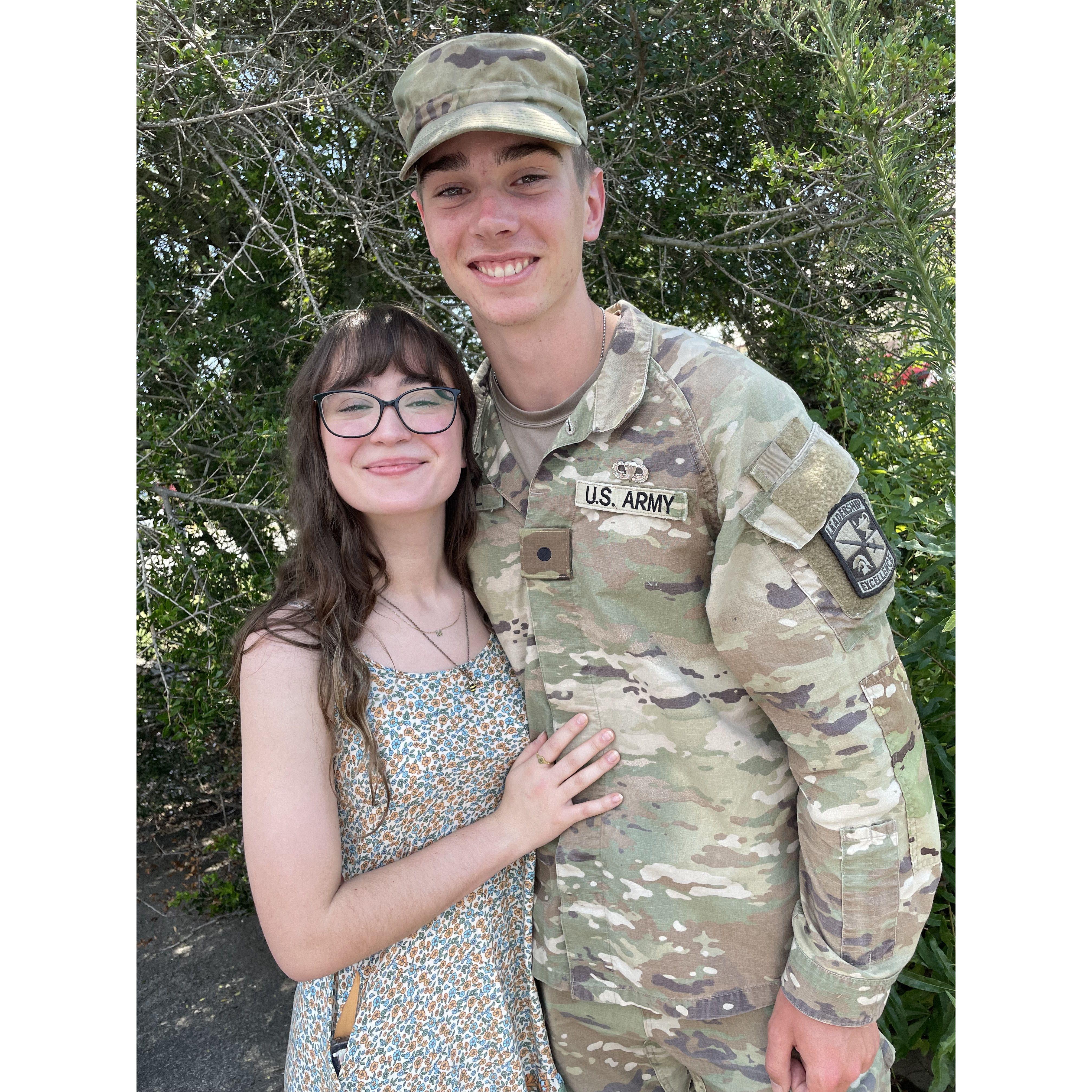 This was at Micah's airborne graduation after he got his wings!
