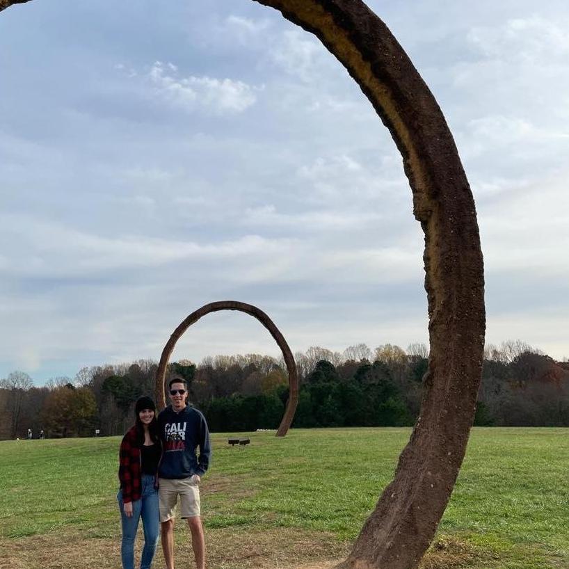We had the chance to visit the North Carolina Museum of Art during our engagement trip thanks to one of the groomsmen Tom!