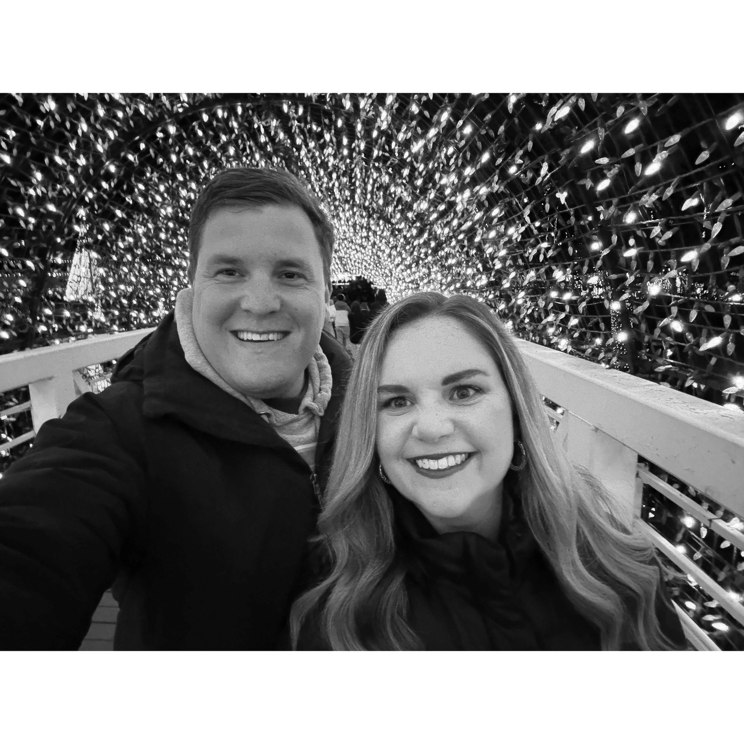 Jenna took Brent to see the Christmas lights at Rhema for his first Christmas in Tulsa!
