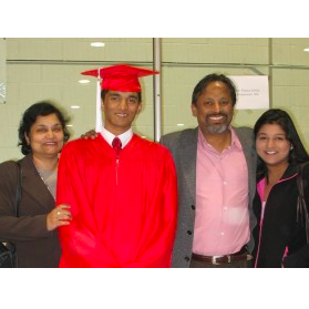 The Bando Family, L to R: Susmita, Aurnab, Barin, and Aleena.