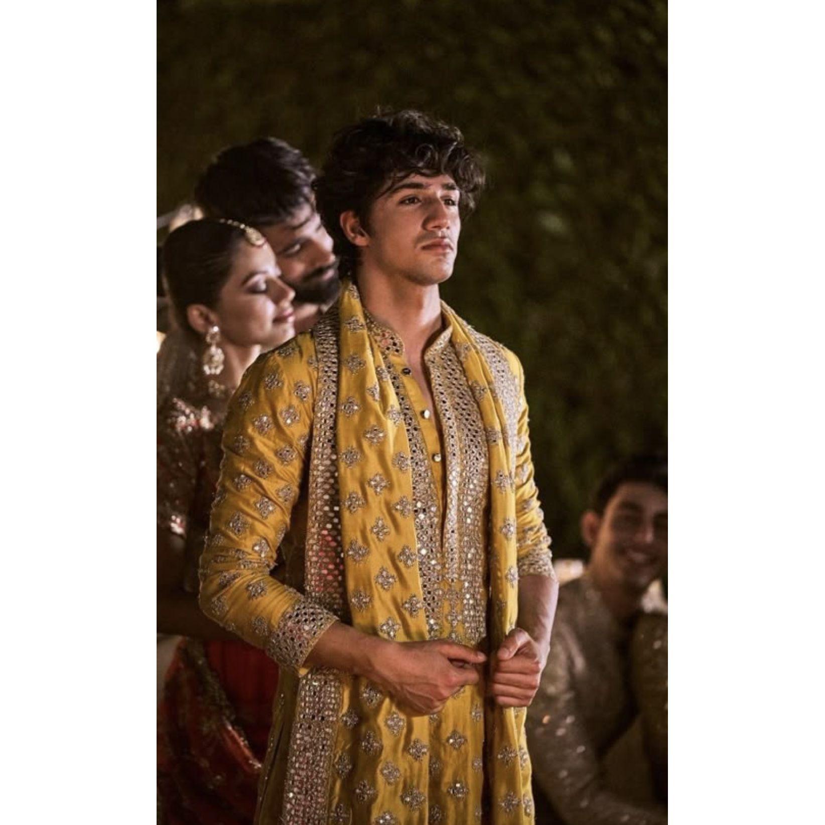 Mens Kurta with Dupatta - Haldi