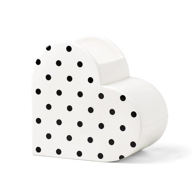 Kate Spade New York Dot Heart Vase, 2.16, White