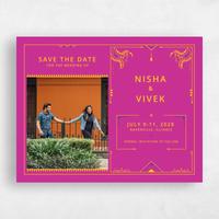 Pink Wedding Save the Date - Sona Landscape