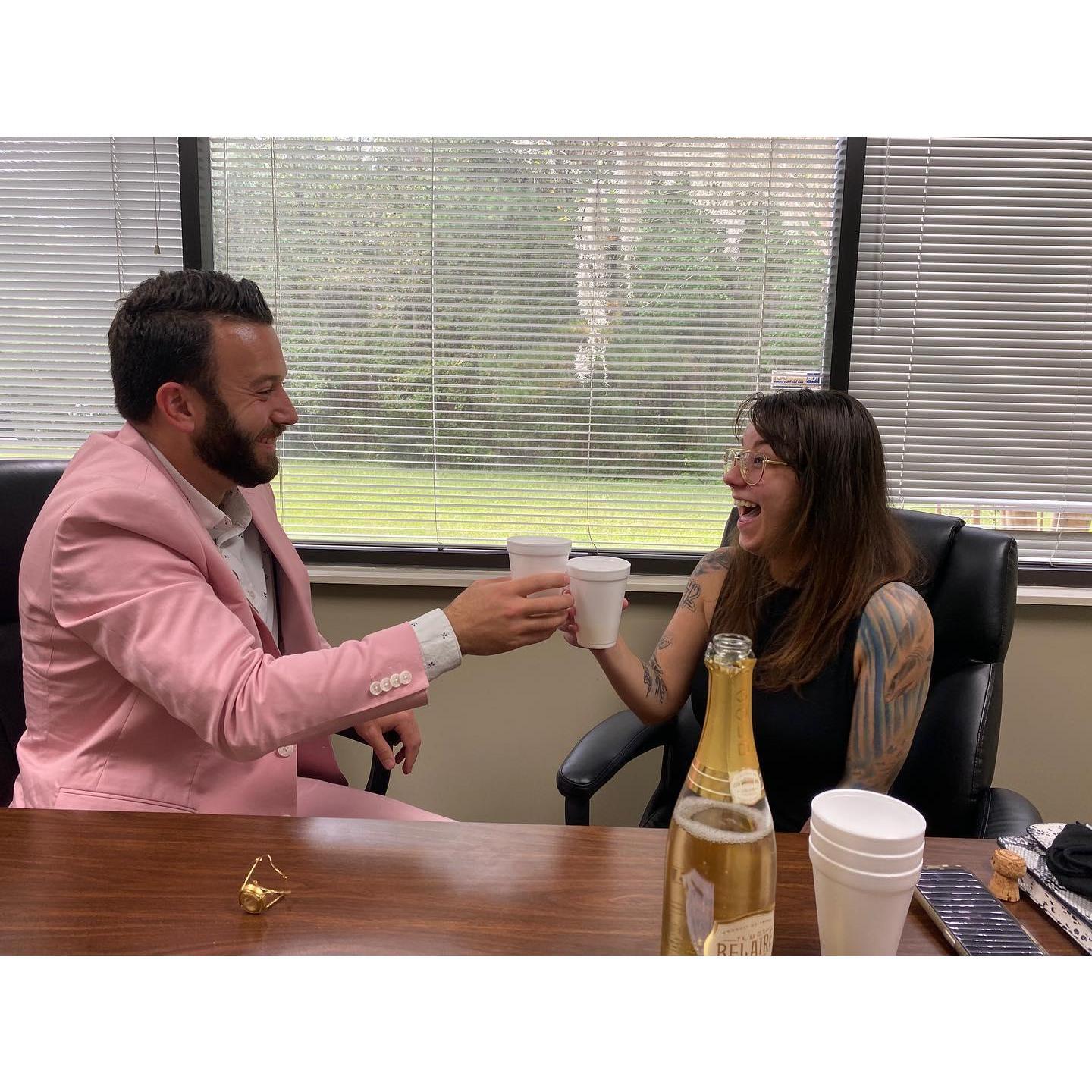 Cheers!! We're officially in SC to stay!