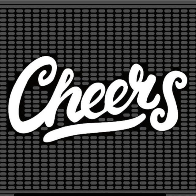 Highball & Chaser Premium Custom Bar Mat 18in x 12in 1cm Thick Durable and Stylish Service Bar Mat for Spills, Coffee, Bars, Restaurants, Counter Top Dish Drying Mat (Cheers)