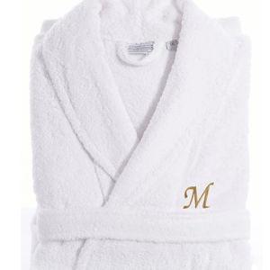 Linum Home Personalized 100% Turkish Cotton Terry Bath Robe - "M"