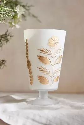 Etched Metallic Garland Vase, Large