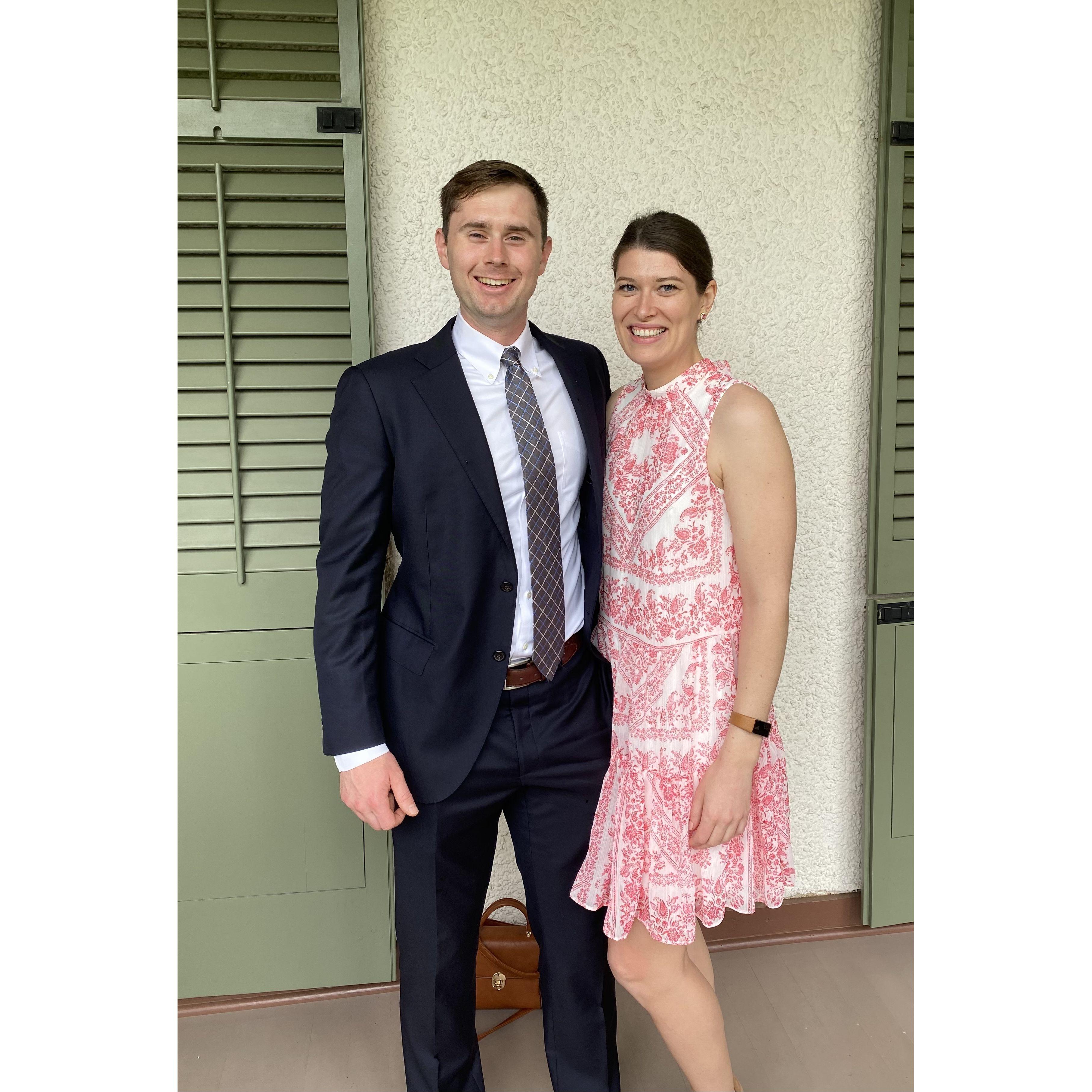 Celebrating our good friends' wedding in April 2023