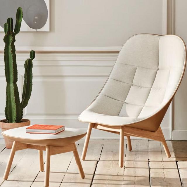 Uchiwa Lounge Chair- Flamiber Cream/Cognac