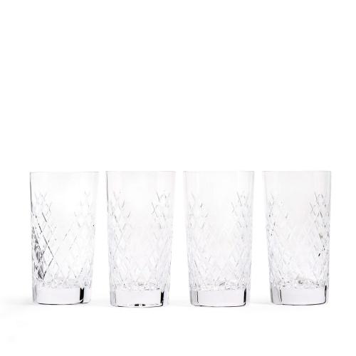 Barwell Cut Crystal Highball Glass, Set of Four