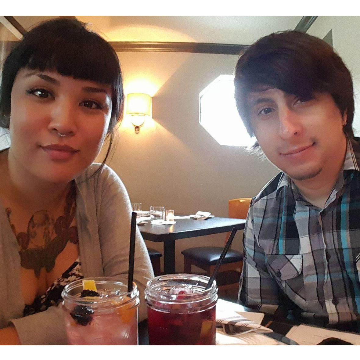 At one of our favourite wine bars in the Summer of 2017, enjoying a few sangrias.